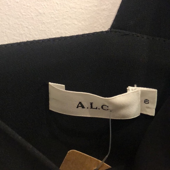A.L.C. Morley Black Crepe Crop Top - Picture 10 of 12